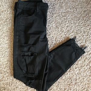 AE Next Level Stretch Distressed Black Jeggings